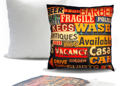 full color printing logo pillows